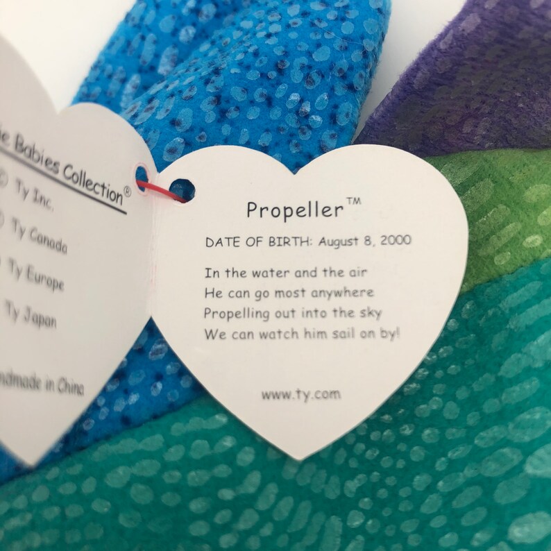 Propeller the Flying Fish Ty Beanie Babies Etsy