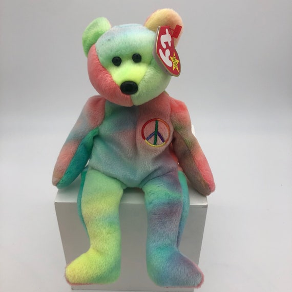 Peace Bear No Errors Ty Beanie Baby - Etsy