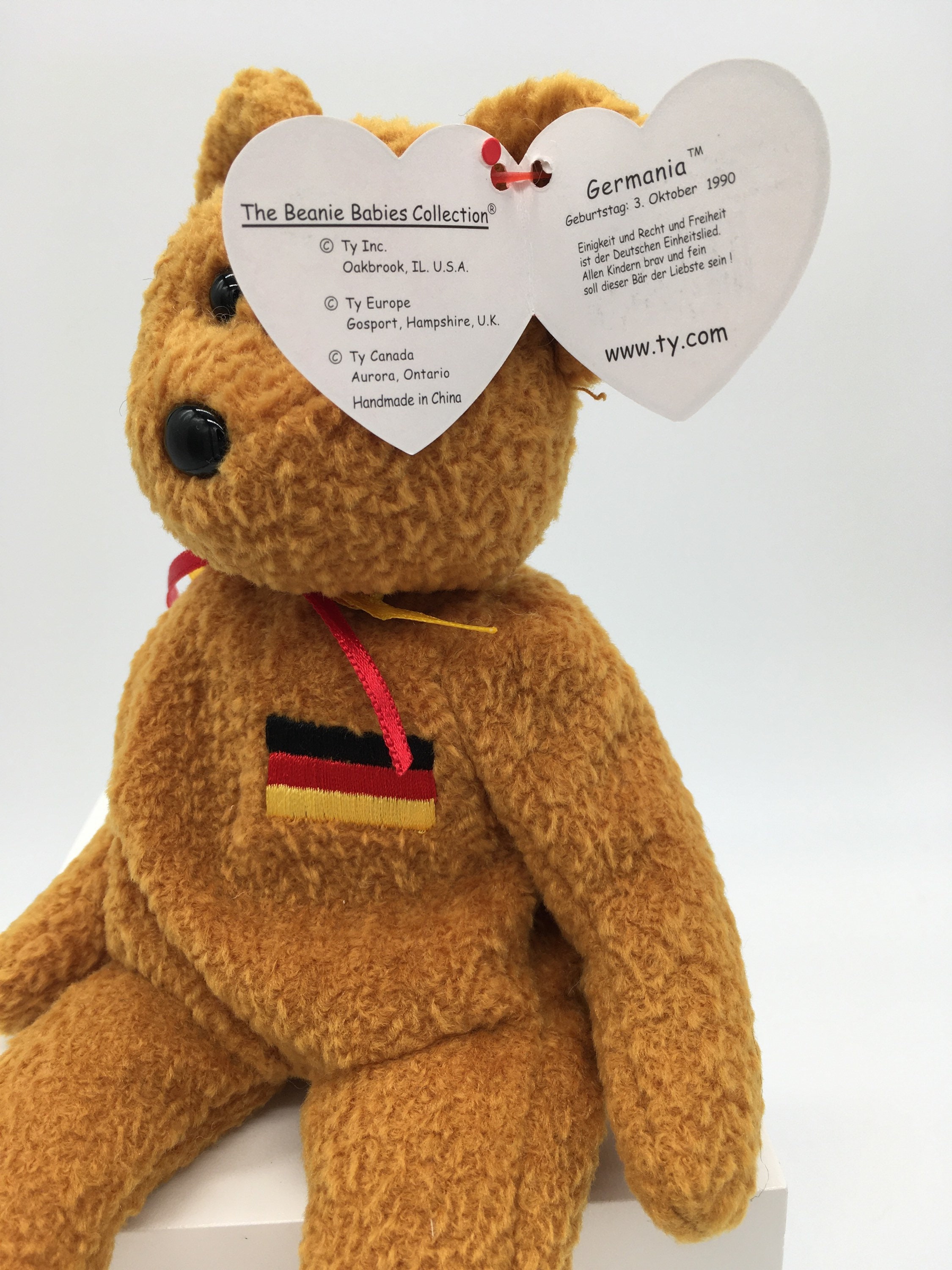 Ty Beanie Babies Germania Bear 1st Edition w/hang tag errors 
