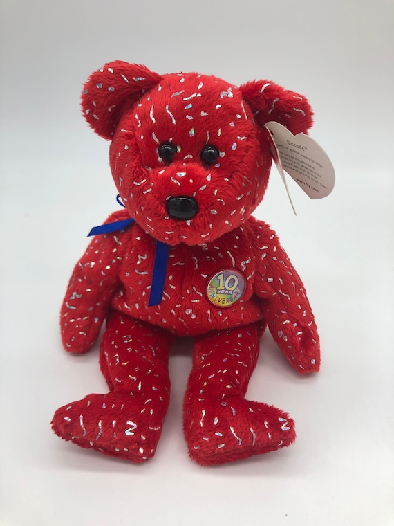 MWMT for sale online Ty 2003 Decade The 10th Anniversary Bear Blue Beanie Baby 
