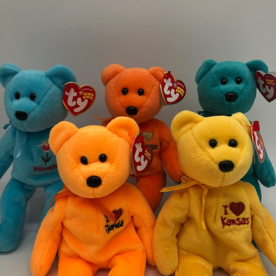 I Love Florida State Orange Bear Limited Edition for sale online MINT Ty Beanie Baby 