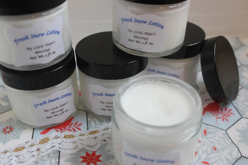 Fresh Snow Lotion Jar of Lotion Winter Lotion Christmas Etsy