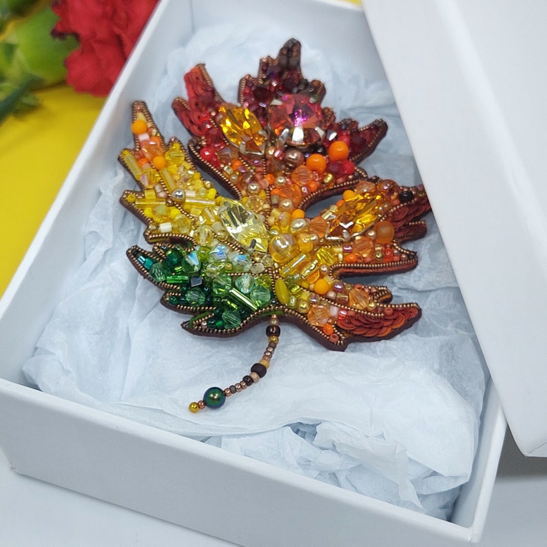 Broche Feuille De Ginkgo En Or Avec Perles Et Strass - Accessoire élégant Pour Vêtements, Foulards - Cadeau Femme