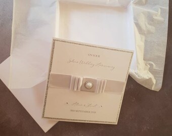 golden wedding cards etsy