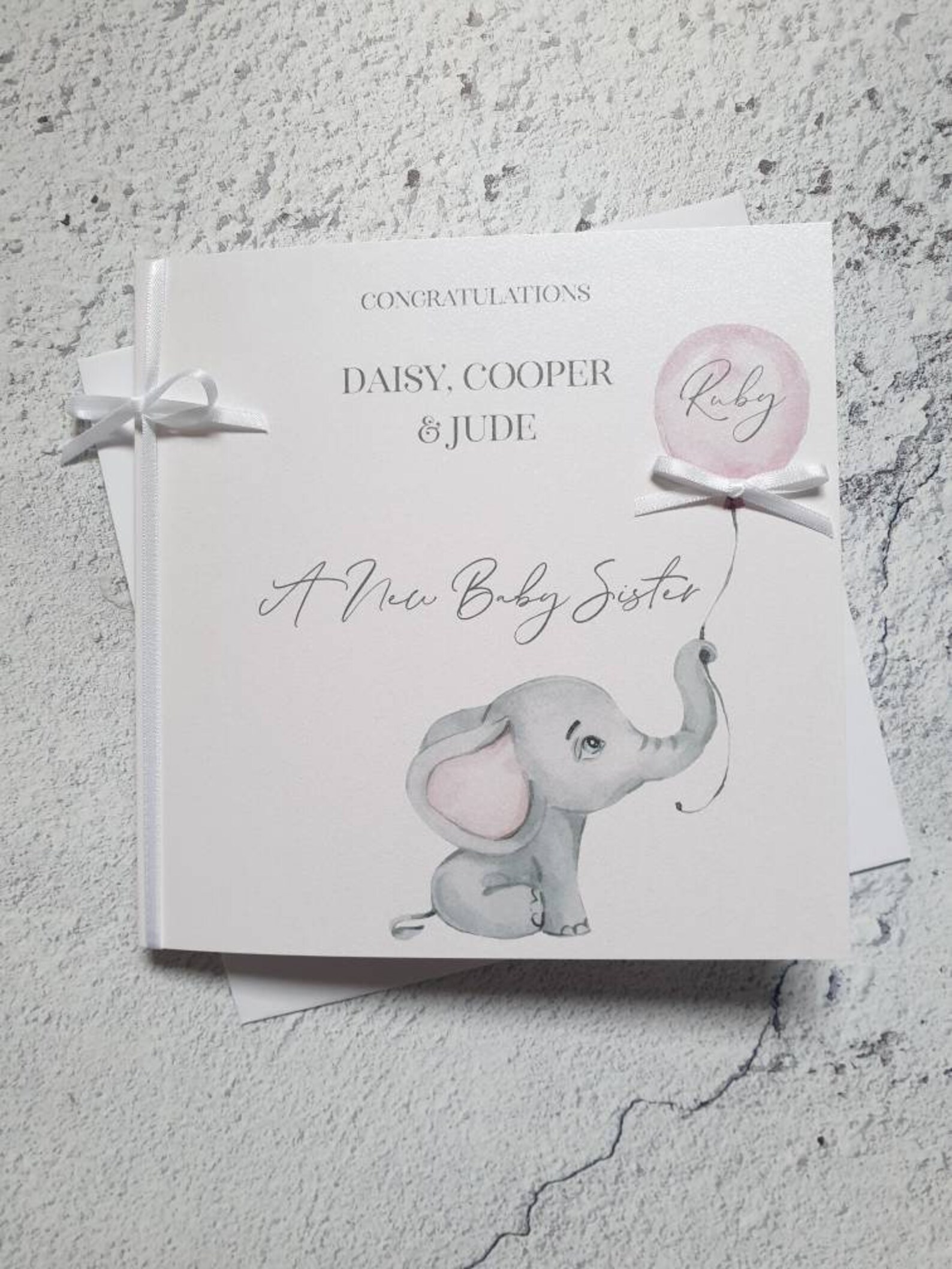 New Baby Sister Card New Baby Brother Card Sibling Card Etsy UK