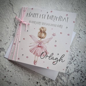Cute fairy birthday card - birthday card - children's birthday card - first birthday card