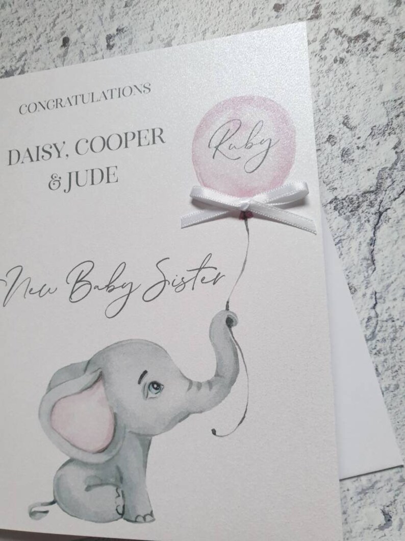 New Baby Sister Card New Baby Brother Card Sibling Card Etsy UK