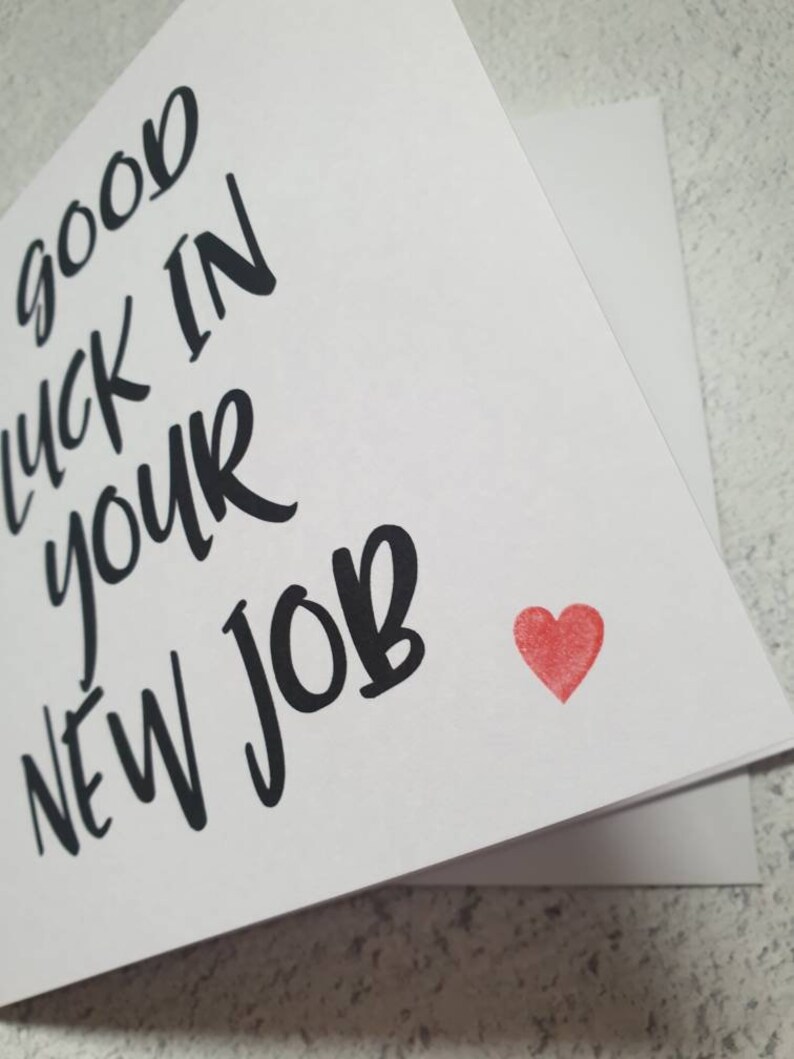 Good Luck in Your New Job Card New Job Card Job Sorry Etsy Australia
