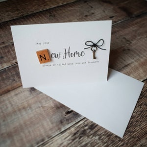 New home card - happy home - key to happiness - home sweet home - new house