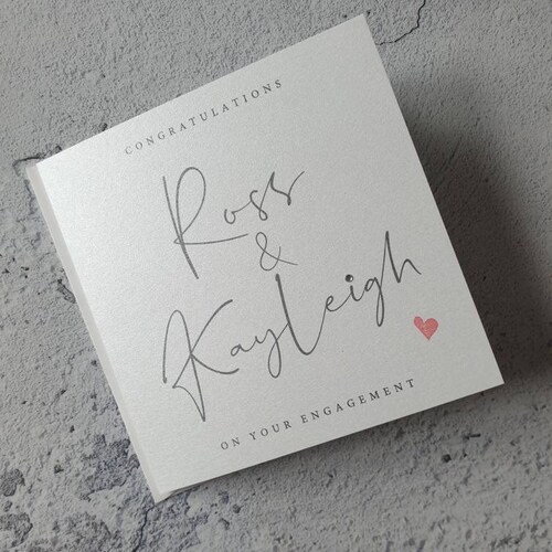 Engagement Card - congratulations Cards - on your engagement - you're engaged - engagement - happy couple