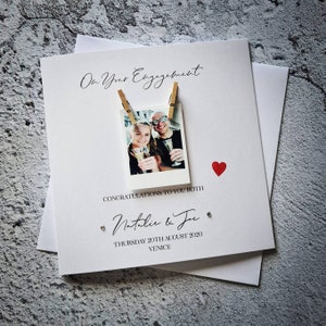 Engagement card - engaged card - picture card - personalised engagement card - wedding card - wedding day card