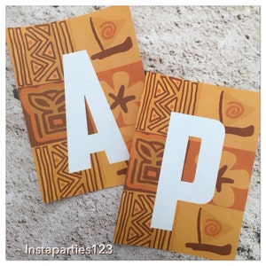 DIGITAL polynesisk tapaduk födelsedagsbanner direkt nedladdning PDF-fil Vaiana Hawaiian Party bild 2