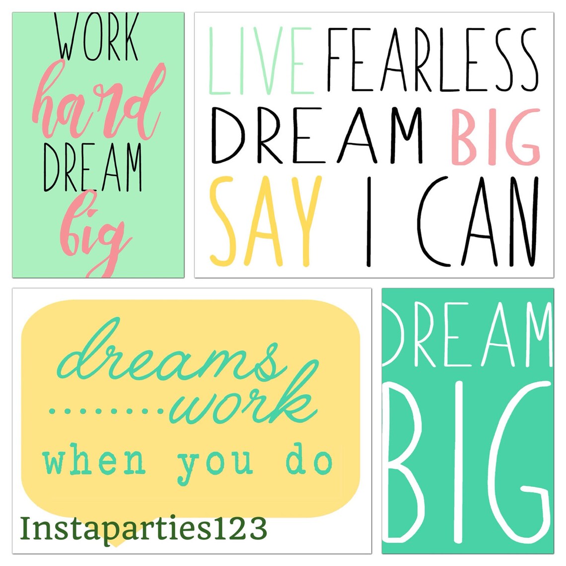 DIGITAL Dream Big Photo Booth Props Sayings 21 Files Instant Etsy