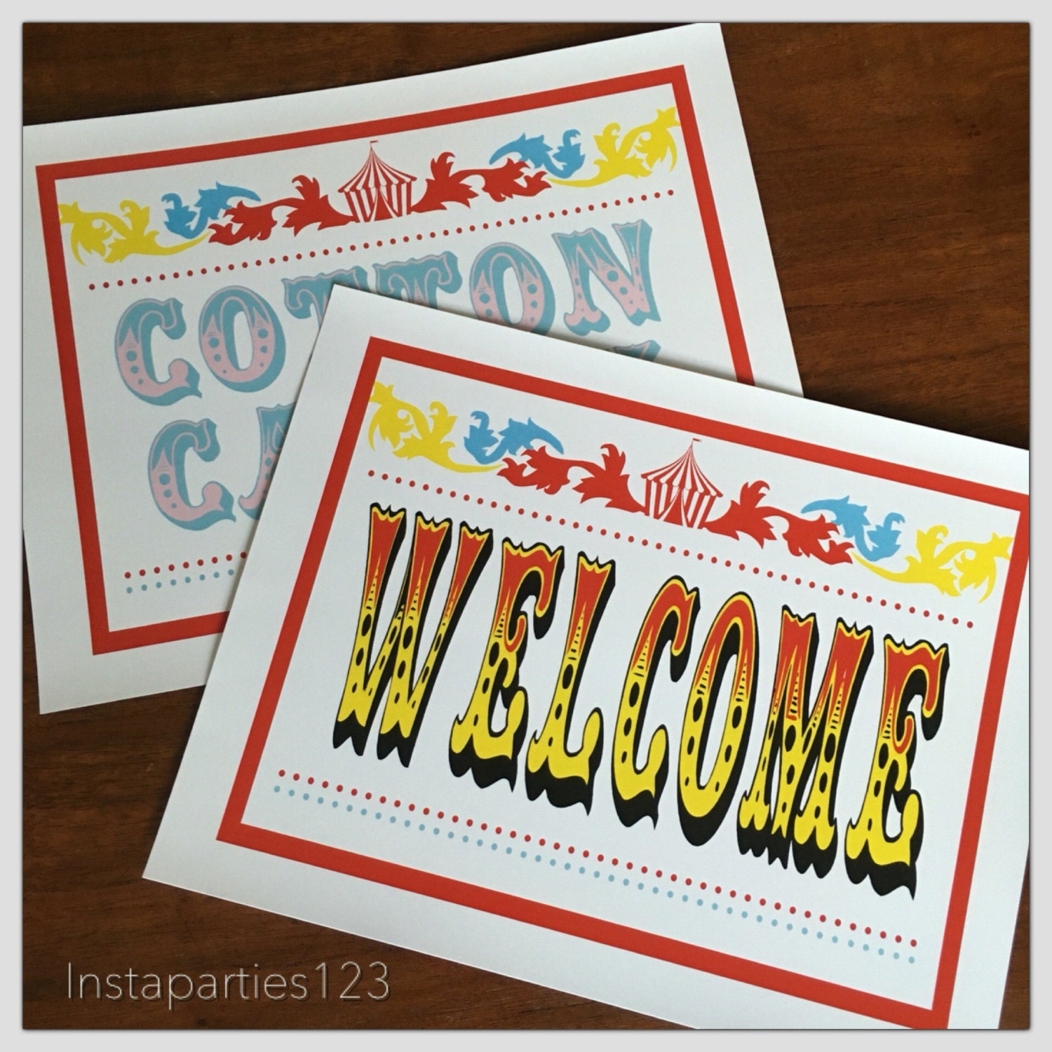 Carnival Welcome Sign, Welcome to the Carnival Theme Party Sign, Custom  PRINTABLE 8x10/16x20 Portrait Sign edit Yourself With Corjl 