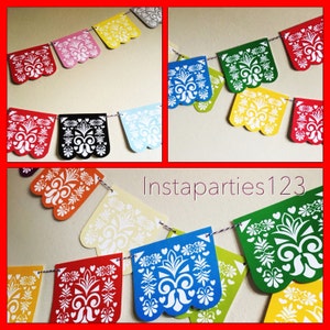 DIGITAL Papel Picado Mexicana Instant Download Mexico Party Garland Paper Lace Coco