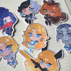 Emma Frost | Luna Snow | Psylocke | Holographic Sticker | Handmade | Waterproof Scratch Resistant Durable Vinyl Laptop Stickers Cute