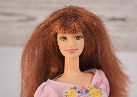 red hair barbie