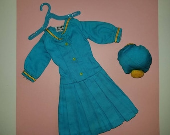Vintage Barbie Sea Worthy #1872 1969 Mattel Dress and Cap