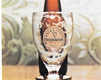 Bière Guinness Extra Stout 1963 « BON POUR VOUS » Publicité imprimée vintage originale