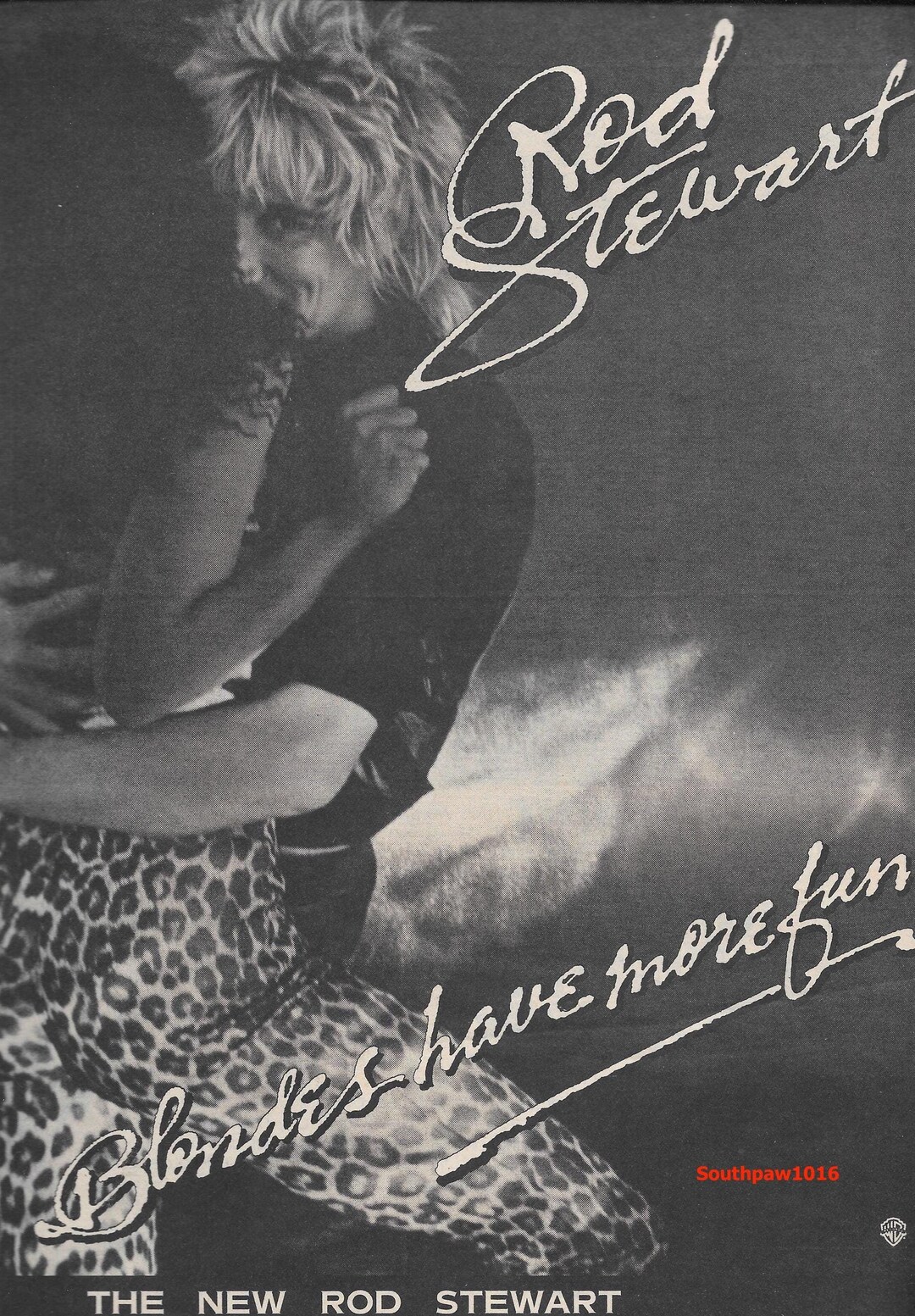 1977 Rod Stewart 'blondes Have More Fun' Album Release Original Music ...