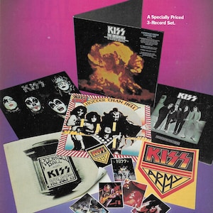 Impresión de póster vintage del álbum original de KISS "The Originals" de 1975: "El paquete de discos definitivo para los fans más fieles de KISS".
