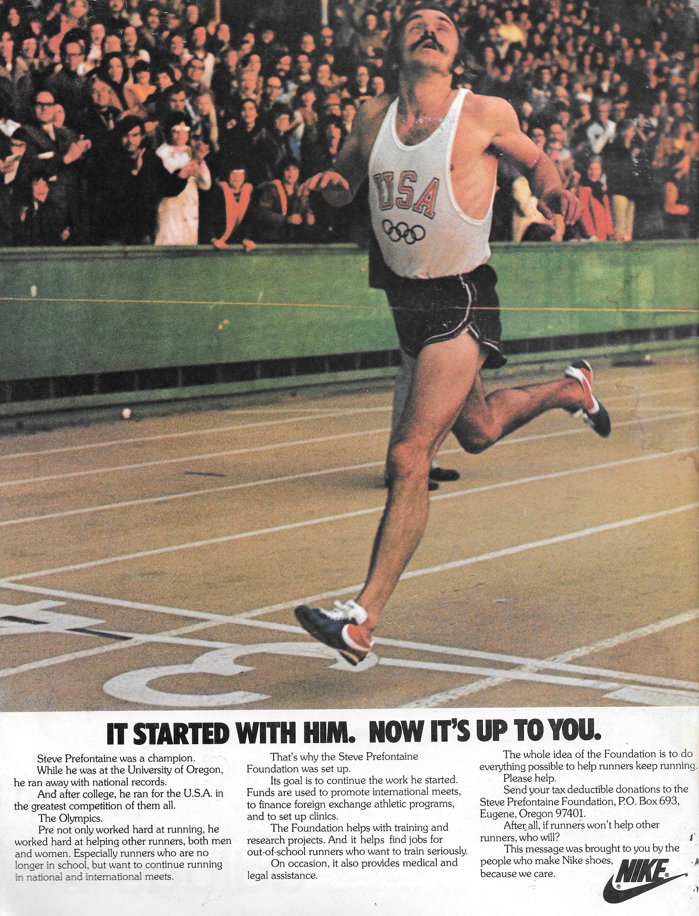 Runner Steve Prefontaine Poster Nike PRE By Chris Brown