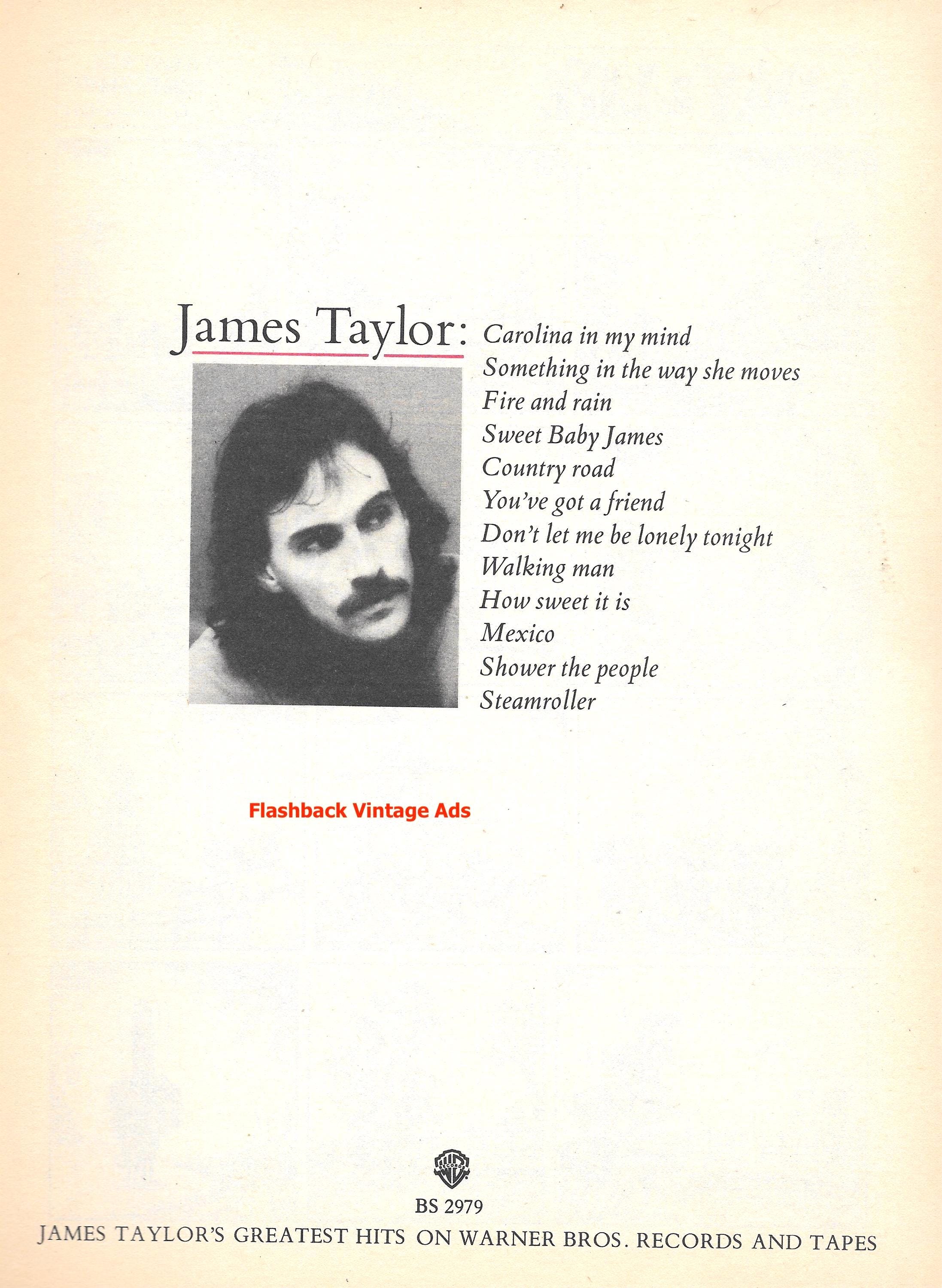 James Taylor Fire & Rain Tour Tシャツ 1981 Fire and Rain James Taylor - Etsy