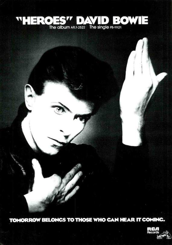 1977 Original David Bowie 'heroes' Single Release Music Industry