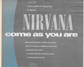 1992 Nirvana - Come as You Are , Vinyl, 12