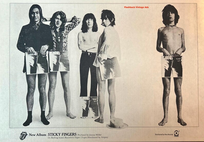 Sticky Flashback 1971 the Rolling Stones 'sticky Fingers' Album Release Original ...