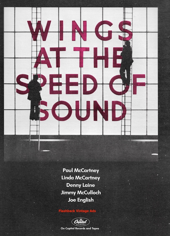 1976 Original Paul Mccartney & Wings 'wings at the Speed of Sound