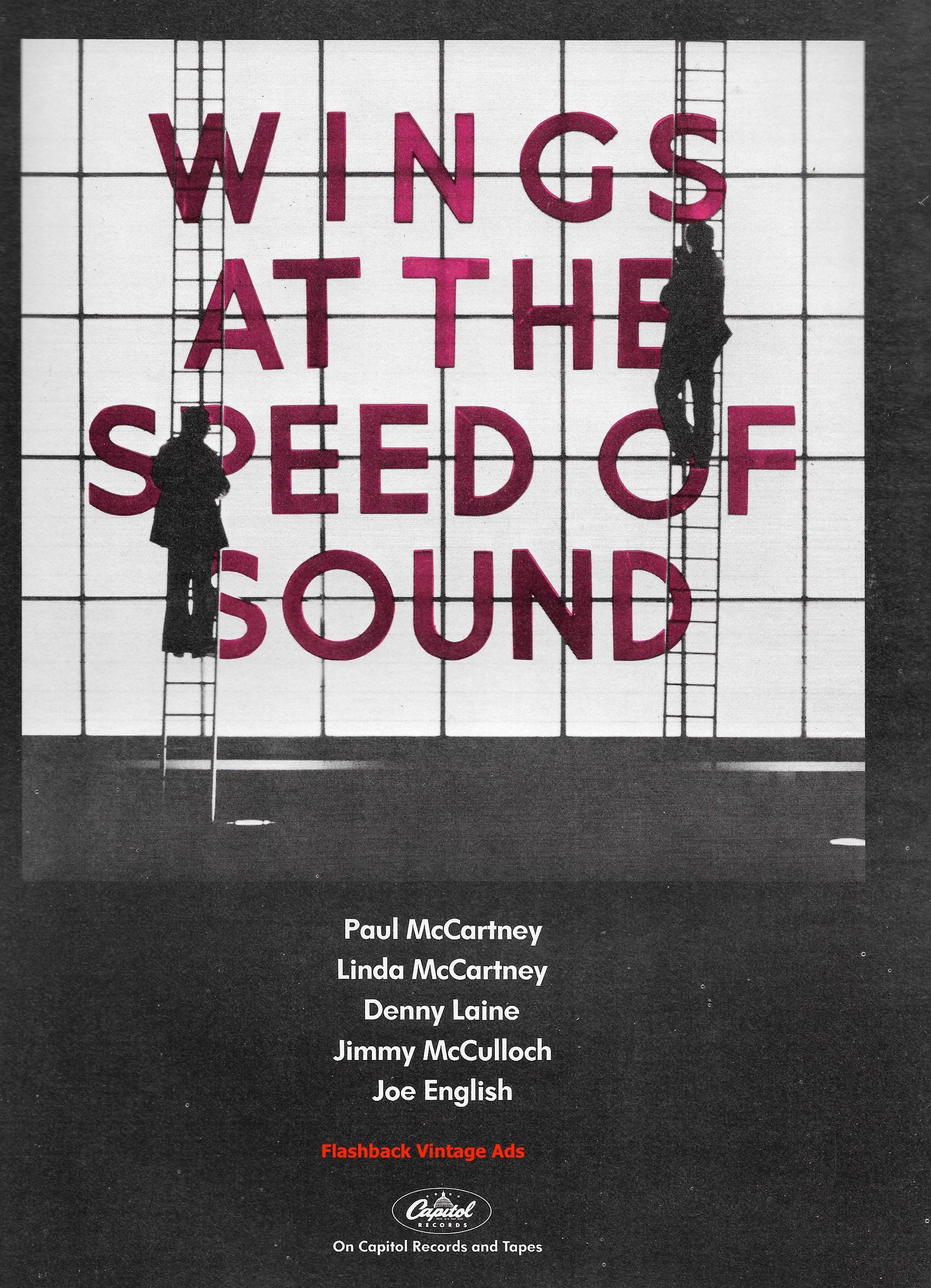 1976 Original Paul Mccartney & Wings 'wings at the Speed of Sound