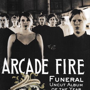2004 Arcade Fire &#39;Funeral&#39; Original Album Release Music Industry Promotional Print Advertisement.