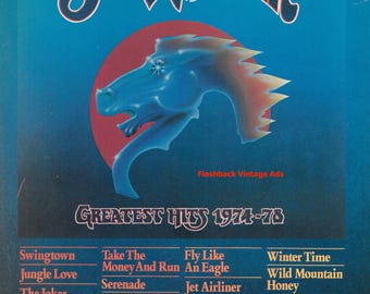 1978. Anuncio promocional impreso original del lanzamiento del álbum "Grandes Éxitos 1974-78" de The Steve Miller Band.