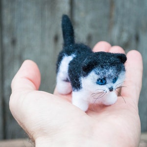 Needle felted Kitty, puppy, waldorf toys, dog, cute kitten, needle felted animals , miniature animal, waldorf cat, Christmas, image 2