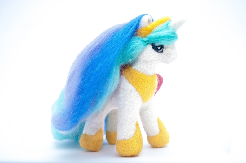 Needle felt Princess Celestia , Princess Luna, my little pony, Needle felt unicorn, needle felted animal, Holiday gift for daughter, image 6