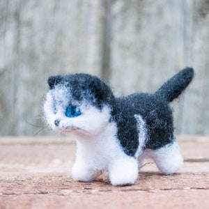 Needle felted Kitty, puppy, waldorf toys, dog, cute kitten, needle felted animals , miniature animal, waldorf cat, Christmas, image 6