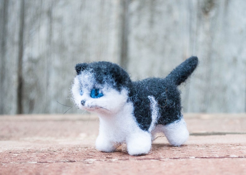 Needle felted Kitty, puppy, waldorf toys, dog, cute kitten, needle felted animals , miniature animal, waldorf cat, Christmas, image 6