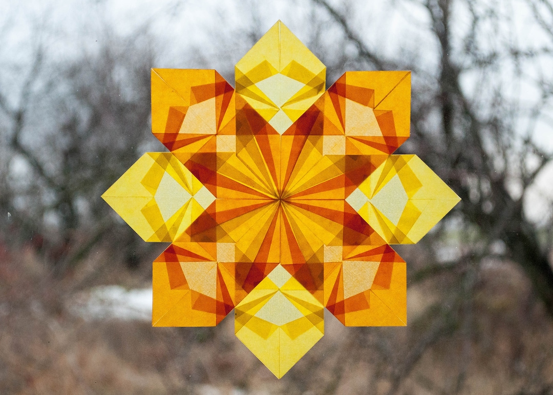 Waldorf Window Stars, Yellow Stars, Christmas Window Decals Kite Paper ...