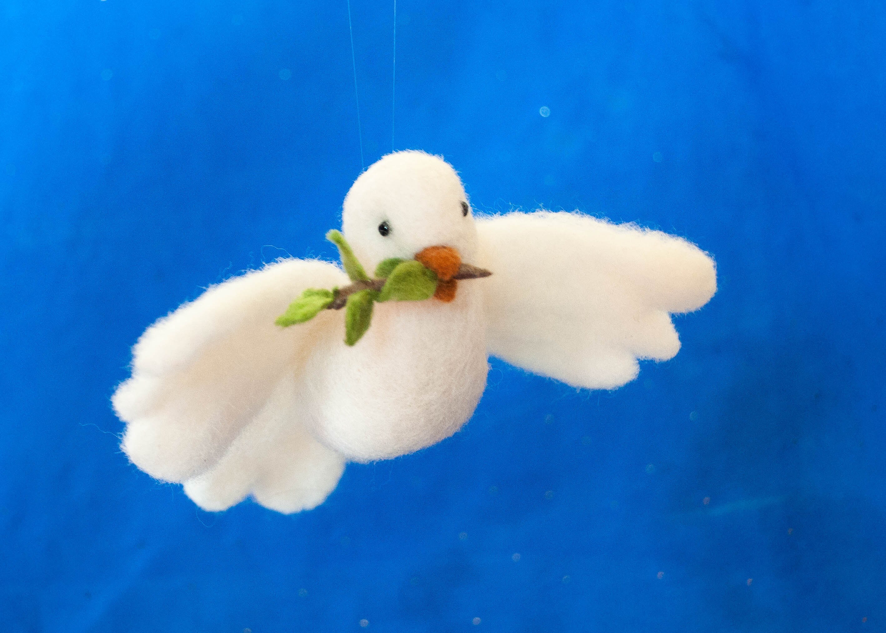 Needle Felted Dove Dove Peace Window Decoration Hanging Etsy