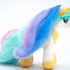 Needle felt Princess Celestia , Princess Luna, my little pony, Needle felt unicorn, needle felted animal, Holiday gift for daughter, image 4