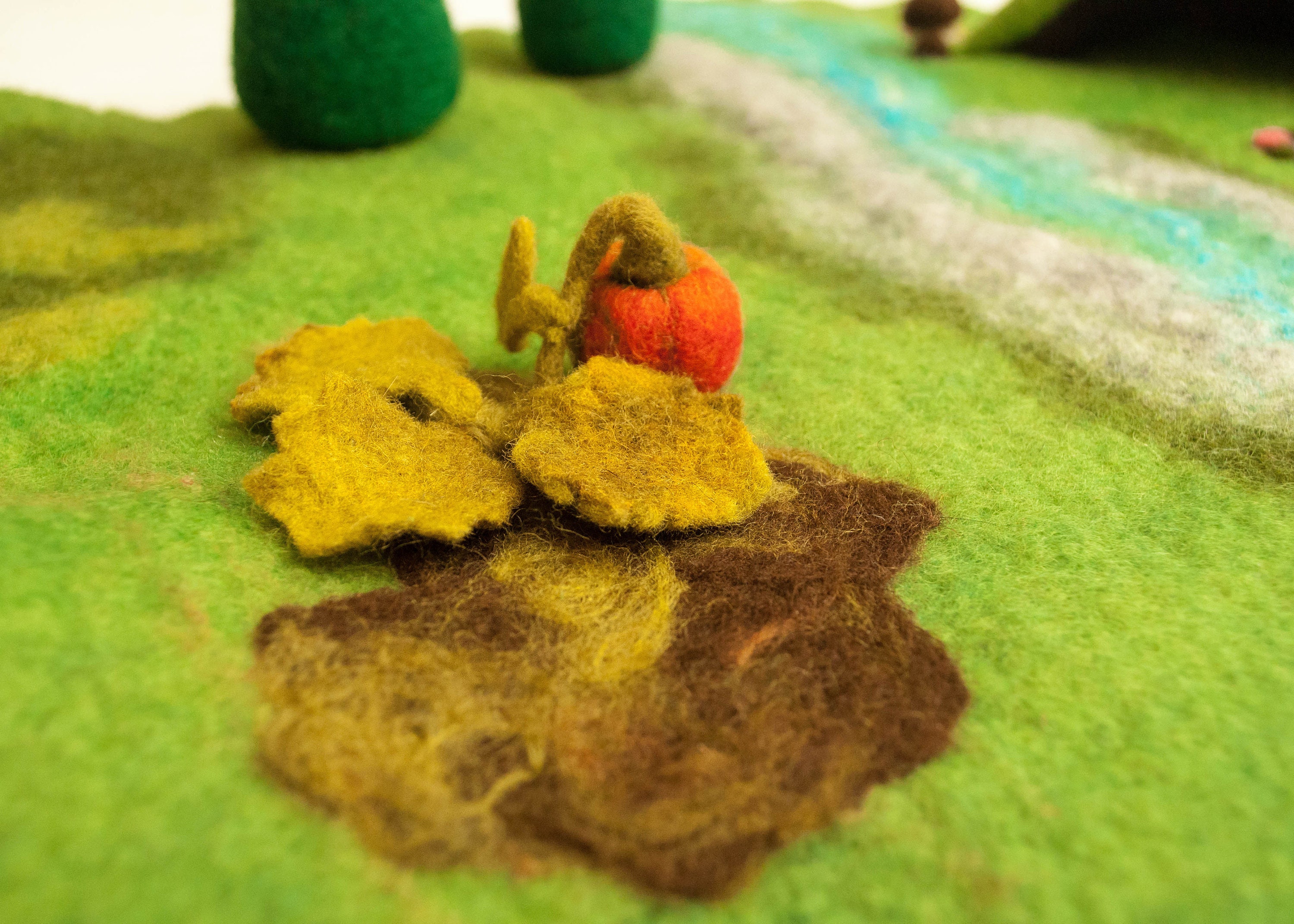 Wool Play Mat Gift Felt Bridge Waldorf River Felt Play Mat Etsy Canada