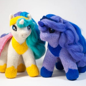 Needle felt Princess Celestia , Princess Luna, my little pony, Needle felt unicorn, needle felted animal, Holiday gift for daughter, image 2