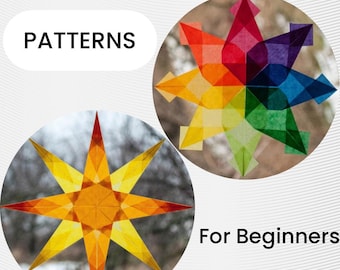 Tutorial PDF passo passo per realizzare le stelle per finestre Waldorf: 2 stelle facili per principianti.