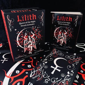 Baraja Grimorio del Oráculo de Lilith: Diosa Oscura, Trabajo con las Sombras, Brujería (50 cartas)