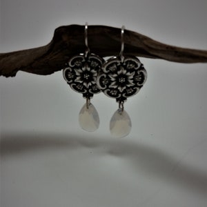 Silver Earrings with Swarovski Crystals/Dangle Earrings image 2