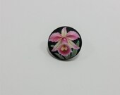 Vintage Toshikane Orchid Button