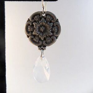 Silver Earrings with Swarovski Crystals/Dangle Earrings image 4