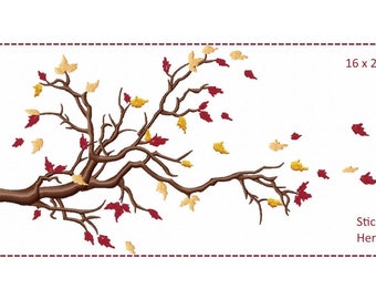 Herbstast Stickdatei 16x26