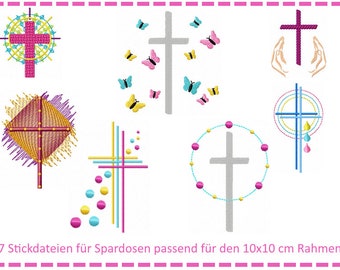 Stickdateien für Spardosen Vol. II - Kreuze 10x10